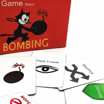 

2019 kittens card game Original Edition-basic with Red Box Not Safe Edition with Black Box for home party family fun board game