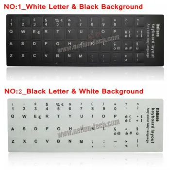 

3pc/lot Italian keypad label sticker, Eco-environment Plastic Italian keyboard stickers for Laptop/computer