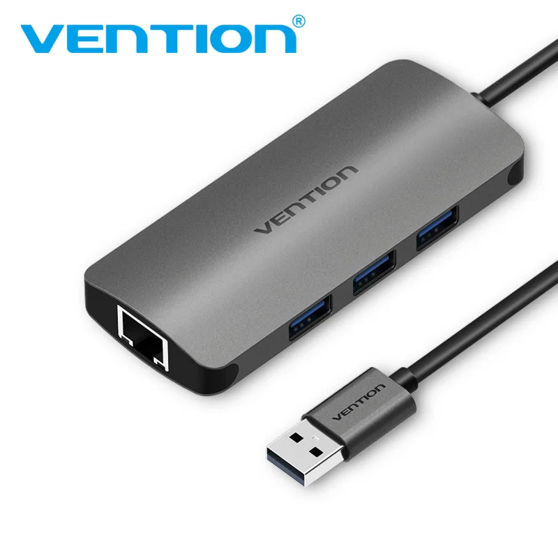 

Vention USB 3.0 Hub to RJ45 Gigabit Network Card Lan Adapter USB Ethernet for Android TV Set-top Box Laptop Windows 7 8 XP 10