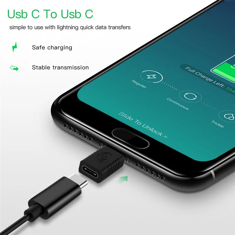 Адаптер type C USB C Мужской и Женский конвертер USB-C type-C зарядка с синхронизацией данных Удлинительный Кабель-адаптер для телефона планшета