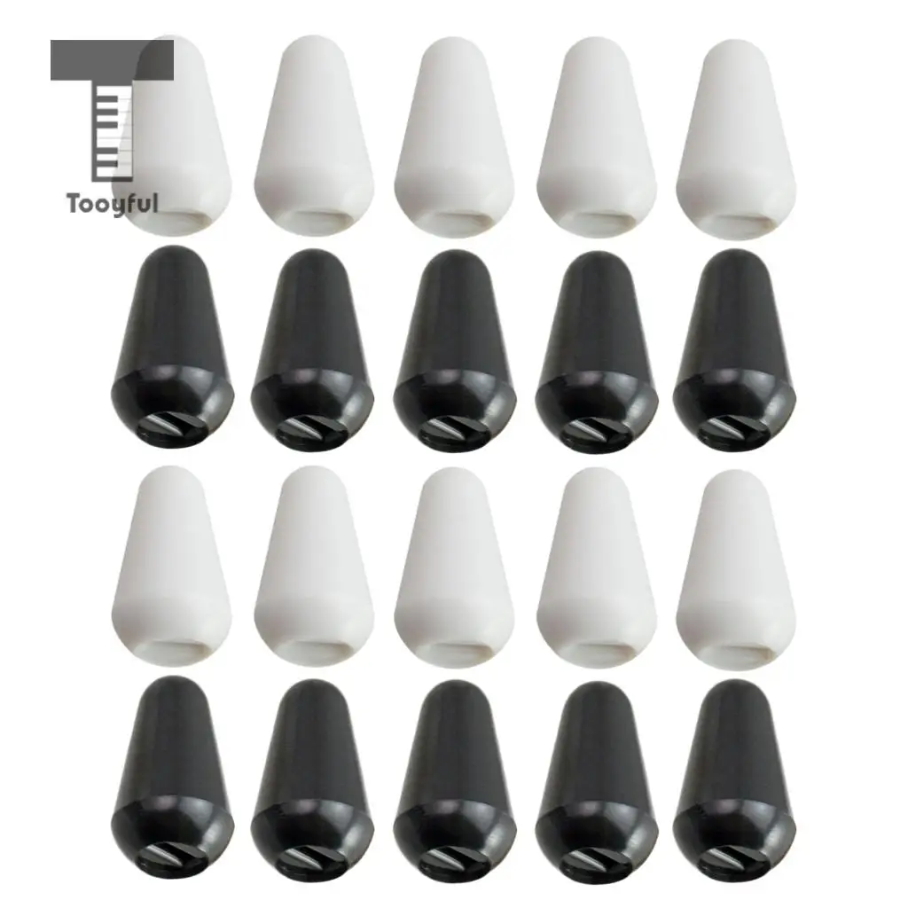 Tooyful 20pcs Internal Thread 4mm 3 or 5 Way Toggle Switch Tips Knobs Cap for ST SQ Electric Guitar Replacement