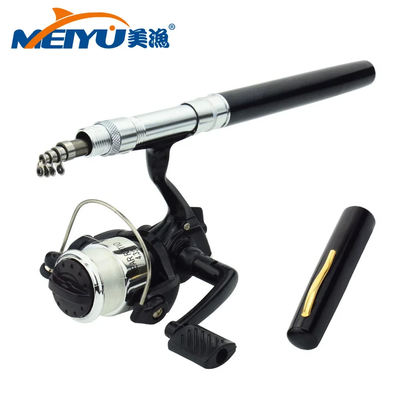 EMMROD 1 Meter Pen Fishing Rod Mini Fishing Rod Spinning Wheel Portable Pen Rod Yugan Suit H3