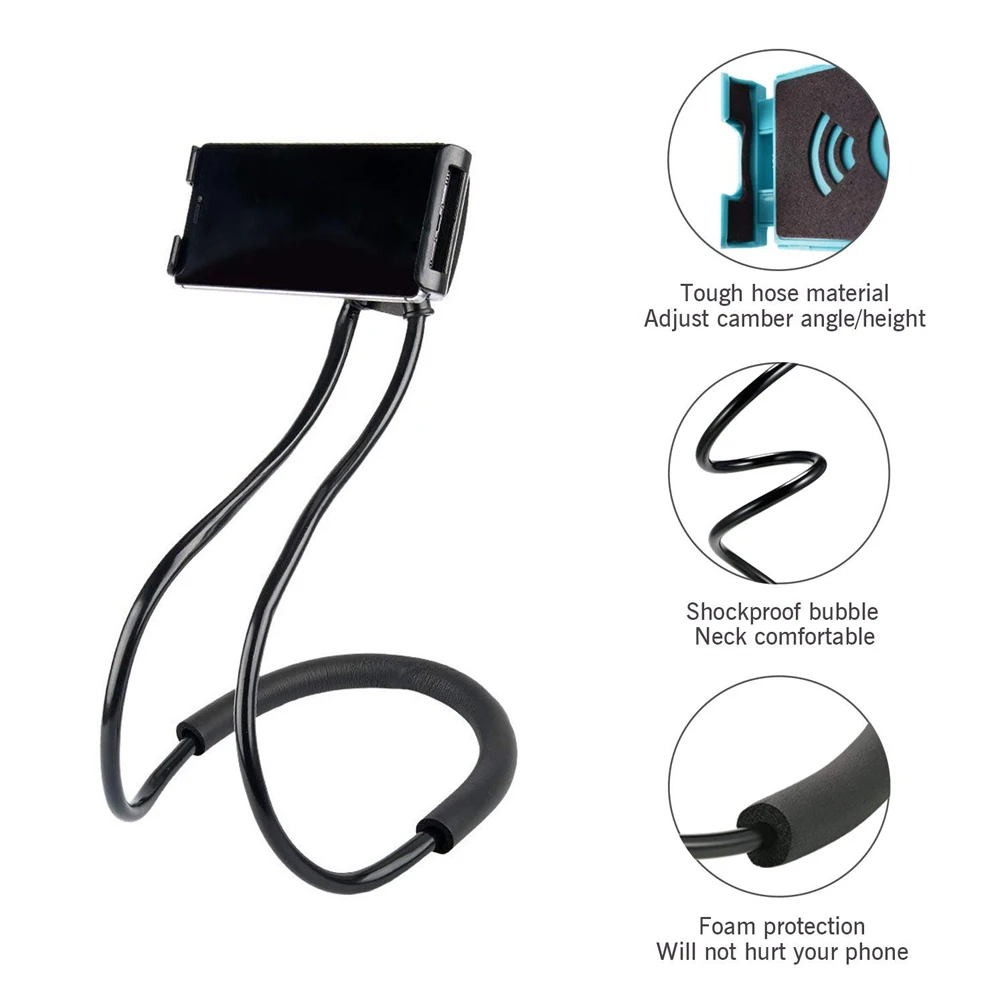 Universal Lazy Neck Hanging Holder Tablet Mobile Phone Holder Clip for iphoneX