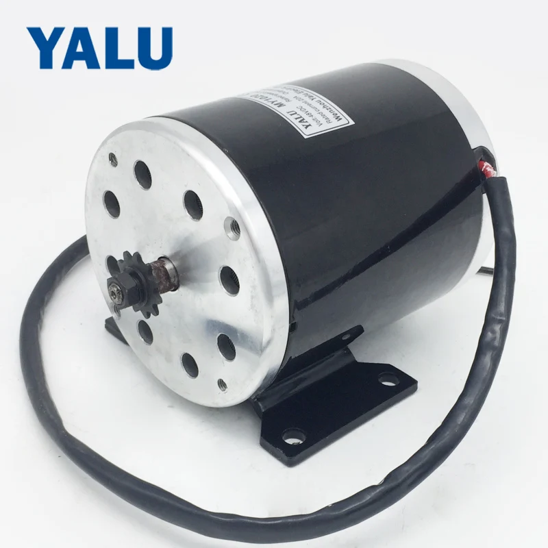 Clearance YALU MY1020 800W 36V/ 48V ATV Buggy #25 or T8F sprocket Small electric tricycle E-Scooter DC motor with Mounting bracket 2