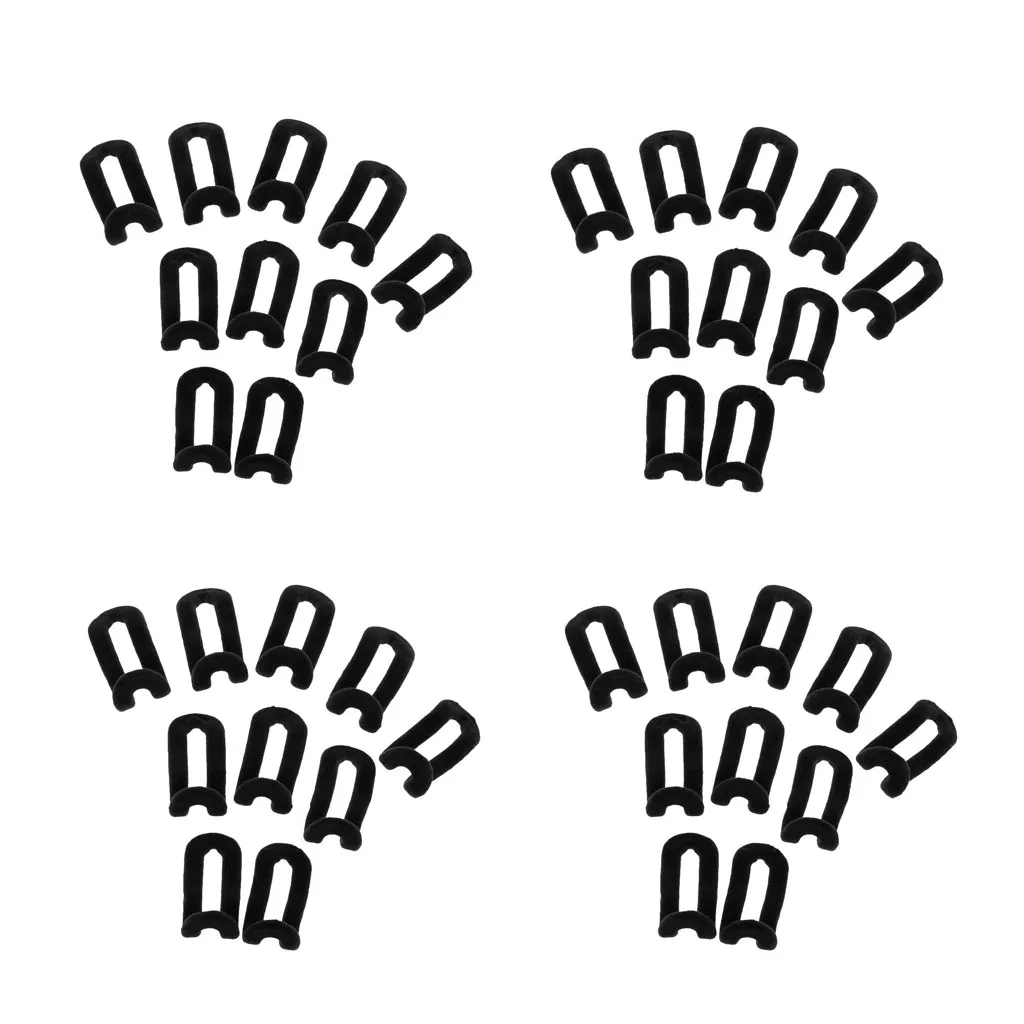 40pcs Home Mini Flocking Clothes Hanger Anti Slip Hook for Closet Organizer Wardrobe Living Room Home Kitchen Use - Black