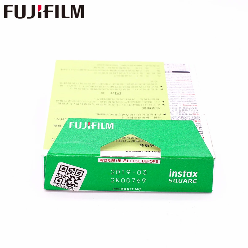 Подлинная Fujifilm Instax 10 Лист квадратная белая кромка пленка фотобумага для Instax квадратный SQ10 Гибридный поделиться SP-3 SQ камера