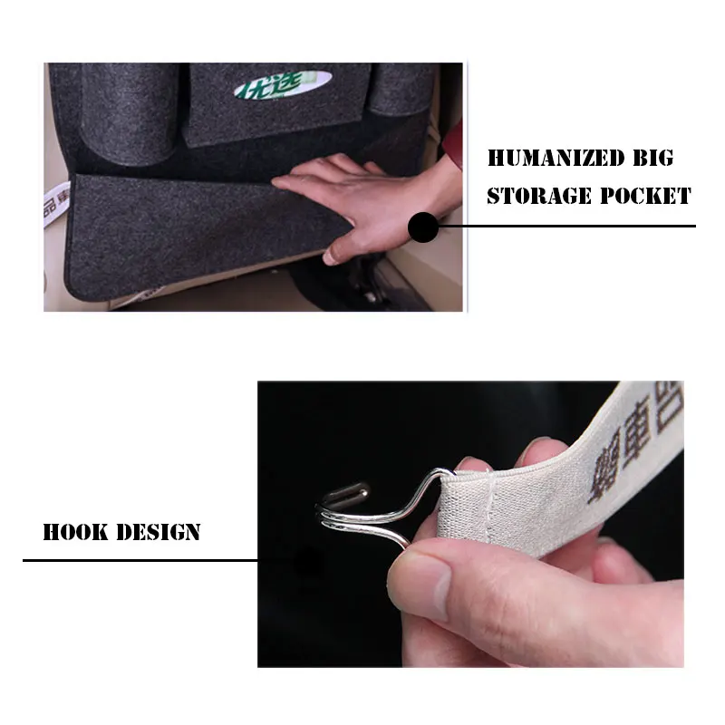 Car Auto Seat Back Organizer with Tissue Box