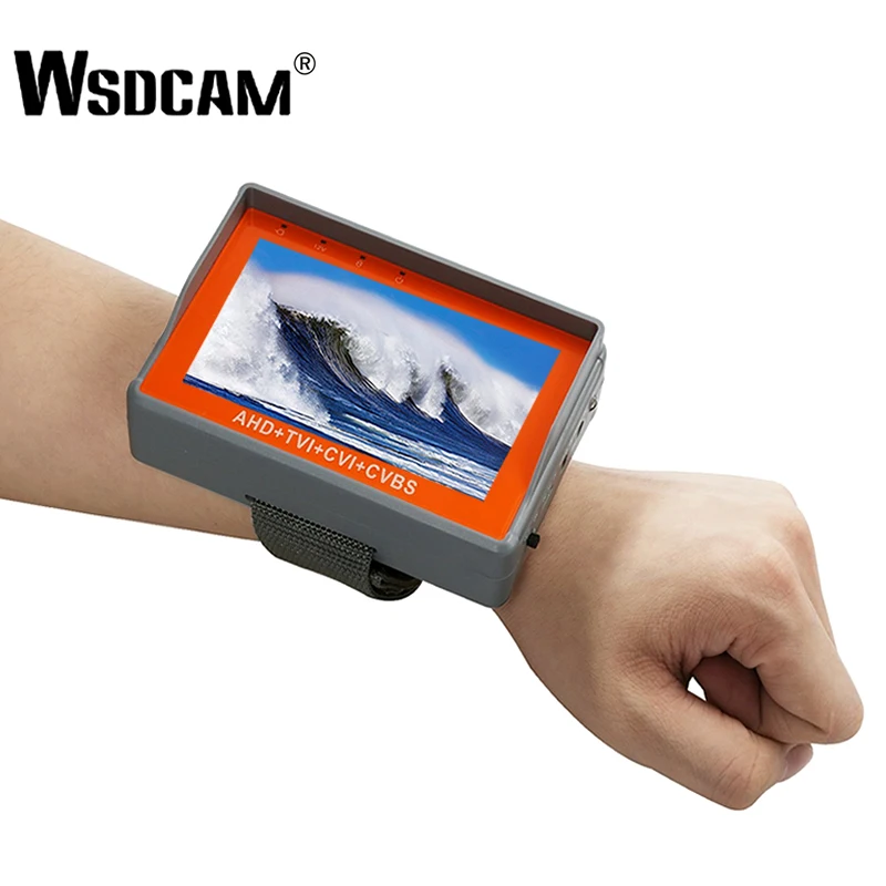  4.3 Inch Wrist CCTV Tester 1080P Portable Camera Tester AHD TVI CVI CVBS Tester TFT LCD Analog Vide