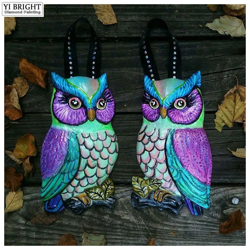 Full Square/Round Drill 5D DIY Diamond Painting &quotTwo owls&quot 3D Embroidery Cross Stitch Mosaic Home Decor Gift JCC | Дом и сад