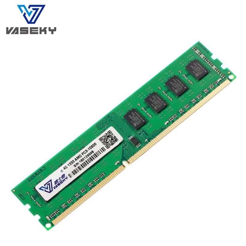 

Vaseky RAM DDR3 4GB AMD 1333MHz Desktop Memory PC Computer PC3-10600