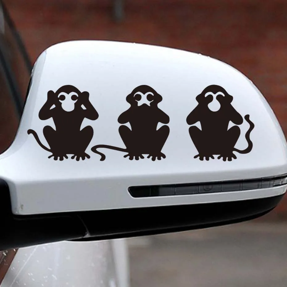 

20*8CM cute animal cat monkey birds Car Sticker Funny Gas Fuel Tank Cap Cover Vinyl Car Sticker for Car Truck SUV Window Bumper