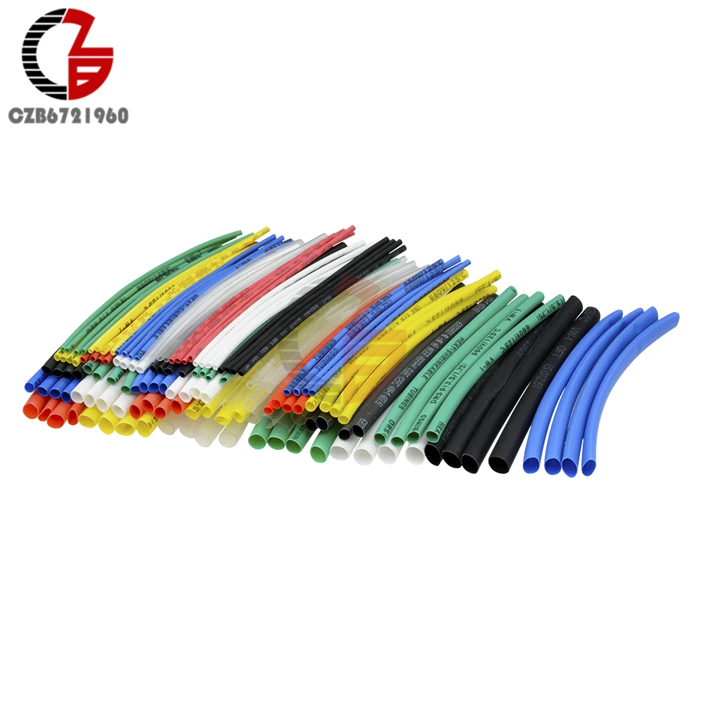140 stücke Auto Elektrische Kabel Rohr kits Schrumpf Schlauch Schläuche Wrap Hülse Assorted 7 farbe Mixed Farbe Schläuche Sleeving wrap Draht