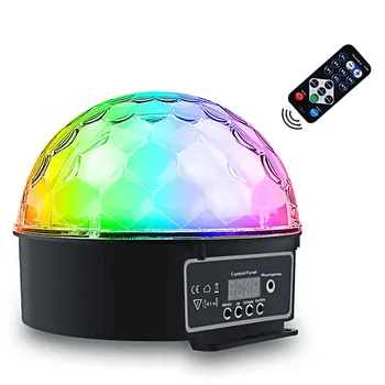 

9 Colors Disco Ball Light DMX512 Remote Control LED Stage Light Rotate Magic Ball Flash Sounds Control DJ Xmas Party Holiday