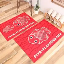 Пятиигровой рыбий Печатный бархатный коврик нескользящий коврик для прихожей ковер гостиная прикроватный коврик для ног кухня