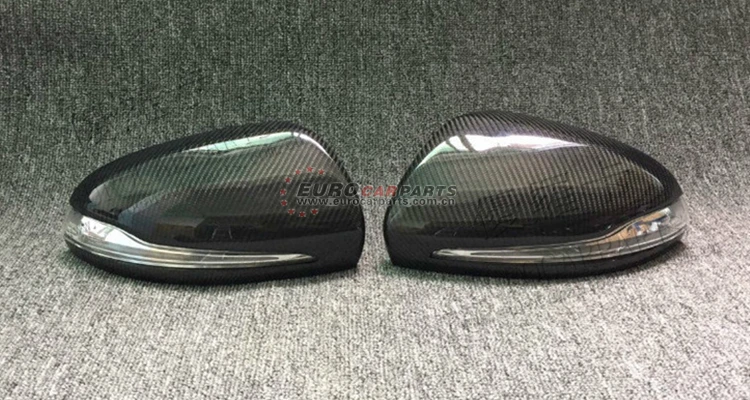 W222 S63 S65 carbon fiber mirror cover with led 1-1