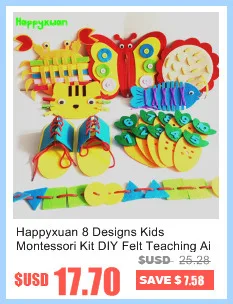 Happyxuan Fine Motor Skills Toys дошкольного войлока количество совпадающая игра Математика Монтессори обучение в детском саду материал со спицами 3 года