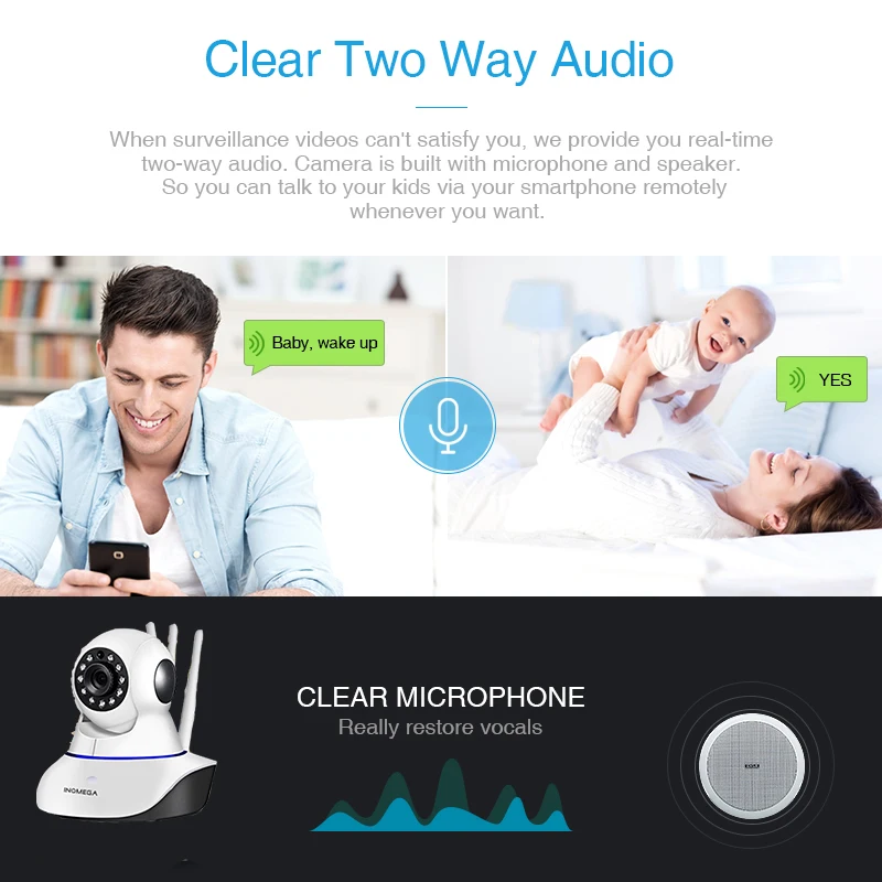 INQMEGA 1080 P سحابة كاميرا ip لاسلكية السيارات تتبع داخلي الأمن الرئيسية مراقبة كاميرا CCTV واي فاي شبكة كاميرا مراقبة الطفل