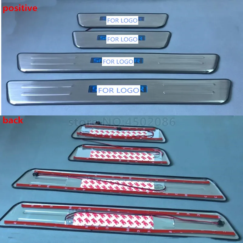 Светодиодный Добро пожаловать педали Накладки для порогов Автомобиля Крышка для KIA SportageR 2010 2011 2012 2013