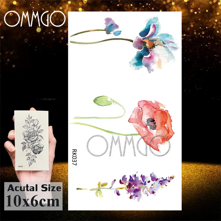 OMMGO Outspace, временные татуировки для женщин, планета, мозги, водостойкие, черные, геометрические, горные татуировки, боди-арт, поддельные татуировки, бумага - Цвет: ORK037
