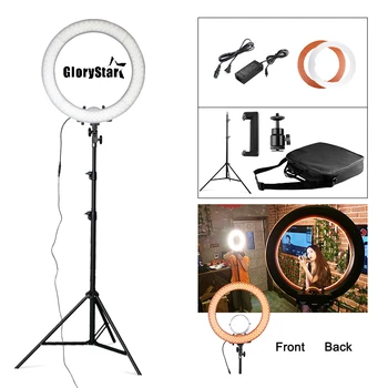 

Glotar RL-18 55W 5500K 240 LED Photographic Lighting Dimmable Camera Photo/Studio/Phone Photography Ring Light Lamp&Tripod Stand