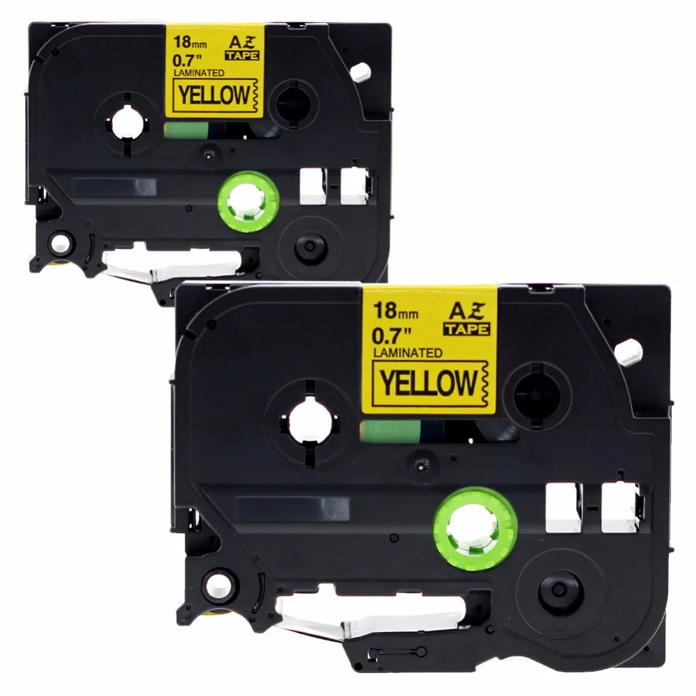Brother Compatible TZ641 P-Touch 18mm Black on Yellow Label Tape