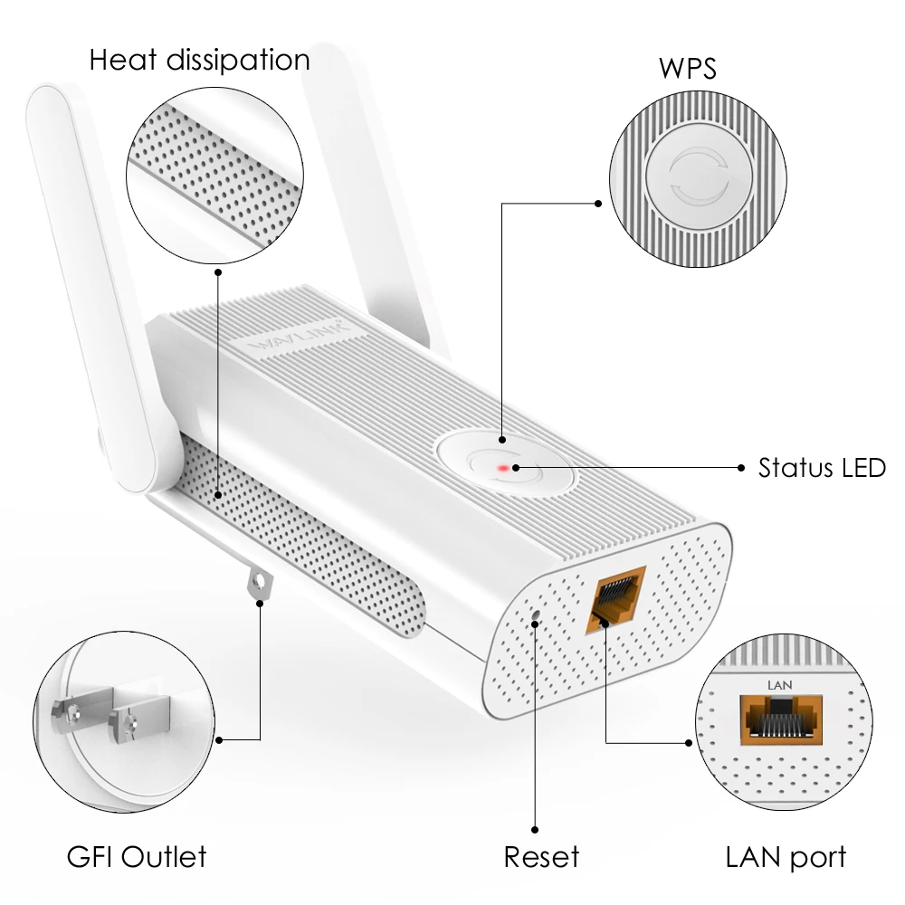 Wavlink Беспроводной WI-FI ретранслятор WI-FI удлинитель 1200 Мбит/с диапазон повторитель Wi-fi Усилитель сигнала Усилитель wifi точка доступа ЕС