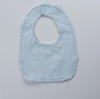 

Lovely Personalized Seersucker Monogrammed Bib Newest Cotton Baby Bib Plain Color Baby Bibs stripe Seersucker Baby Bibs