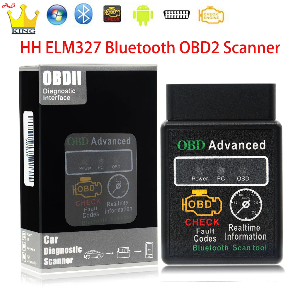 HH OBD ELM327 Bluetooth OBD2 OBDII CAN BUS проверить двигатель автомобиля Авто диагностический сканер инструмент elm327 интерфейс адаптер для Android ПК