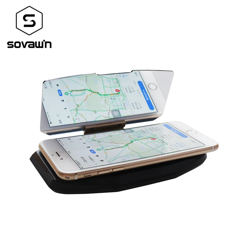 Автомобильный держатель для телефона Sovawin HUD универсальный зеркальный
