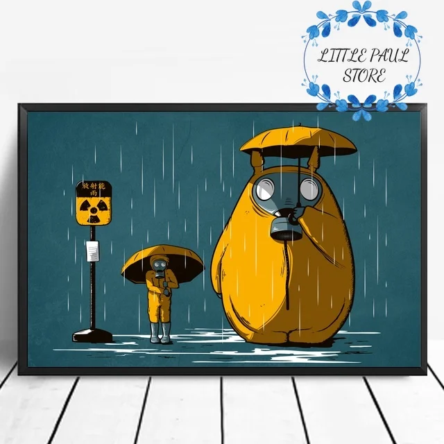 

Japanese art Hayao Miyazaki Cute totoro poster Art Canvas Poster Art poster Wall Pictures for Living Room No Frame