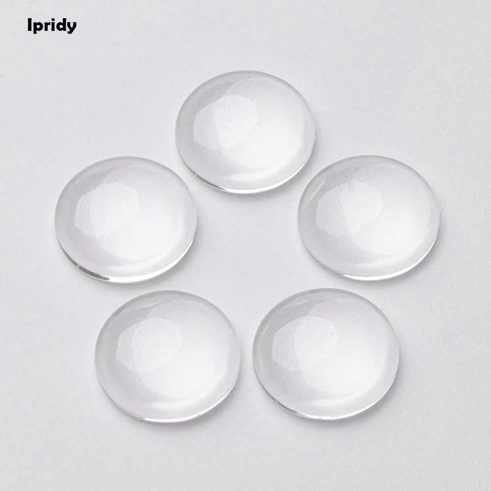 2//5//10 x colgantes de joyería versión incluyendo cabuchons vidrio 30 mm redonda de plata