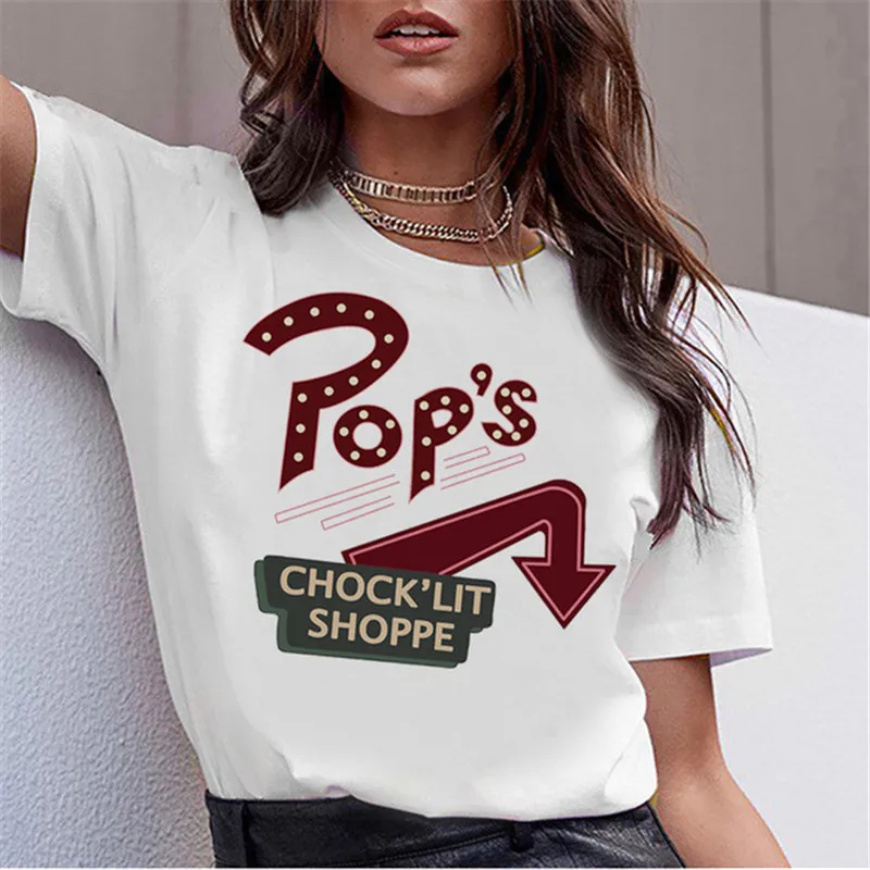 Showtly ривердейл ТВ аниме логотип Pop's chock'lit shoppe футболка с надписью Графические