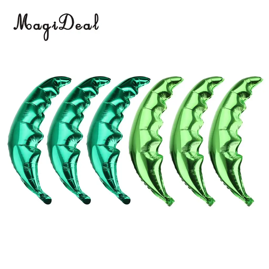 MagiDeal Set of 6pcs Palm Tree Leaf Green Hawaiian Beach Party Balloon Party Decor