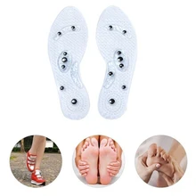 1 пара массажные стельки Магнитная акупунктурная магнитотерапия обувь коврик Прозрачный Силикон Анти-усталость уход подошвы унисекс
