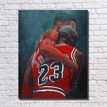 

Modern Art Picture Hand painted Abstract Basketball Player Oil Painting on Canvas Wall Pictures for Home Decor No framed