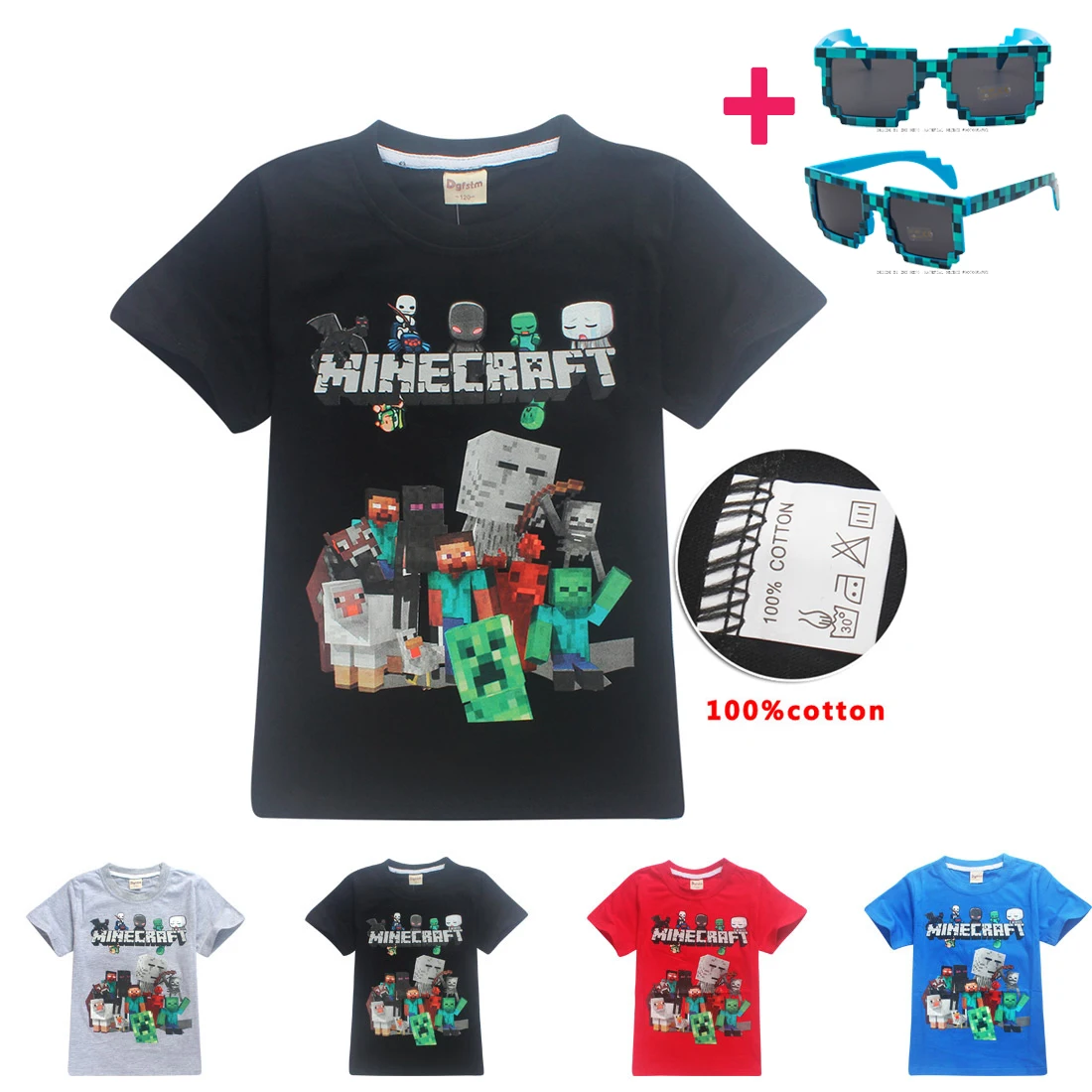 New Year S Boy 3d Cartoon Minecraft Roblox T Shirt Girls Tee Tops