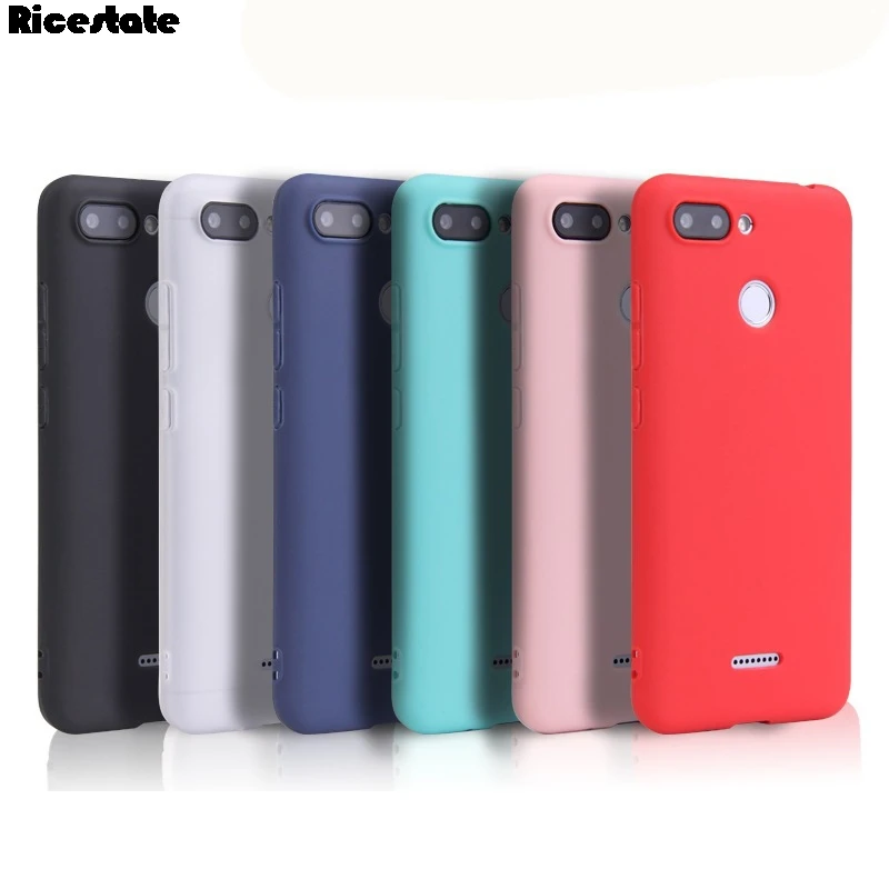 

Ricestate for Xiaomi Redmi 6 Case Redmi 6A Matte solid colorful soft Case Xiaomi Redmi 6 A 6A 5.45 inch Back Cover Silicon case