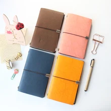 Портативный кожаный офисный школьный бандаж путешественник блокнот-журнал канцелярские принадлежности, тонкий винтажный buccaneer капитан дорожный блокнот