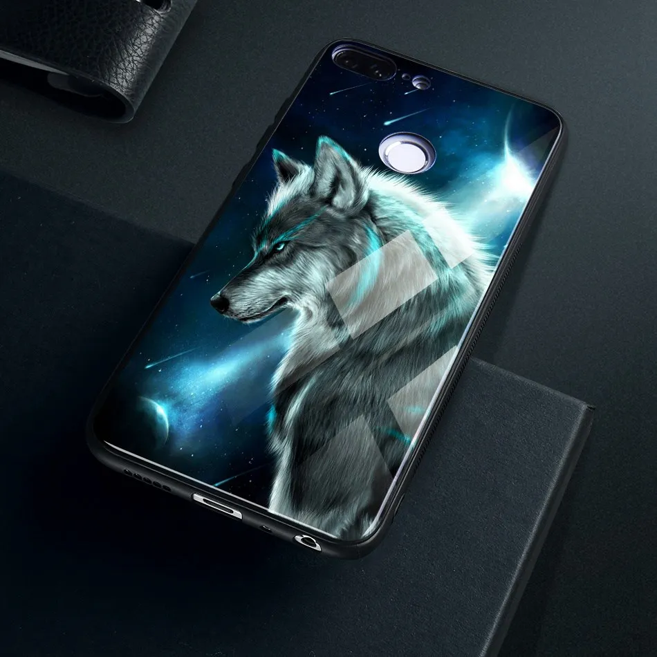 Luxury Tempered Glass Case For Huawei Honor 9 Lite 9 10 Animal Pattern Case on Huawei Mate 10 Lite P20 Lite Pro P Smart Enjoy 7s (12)