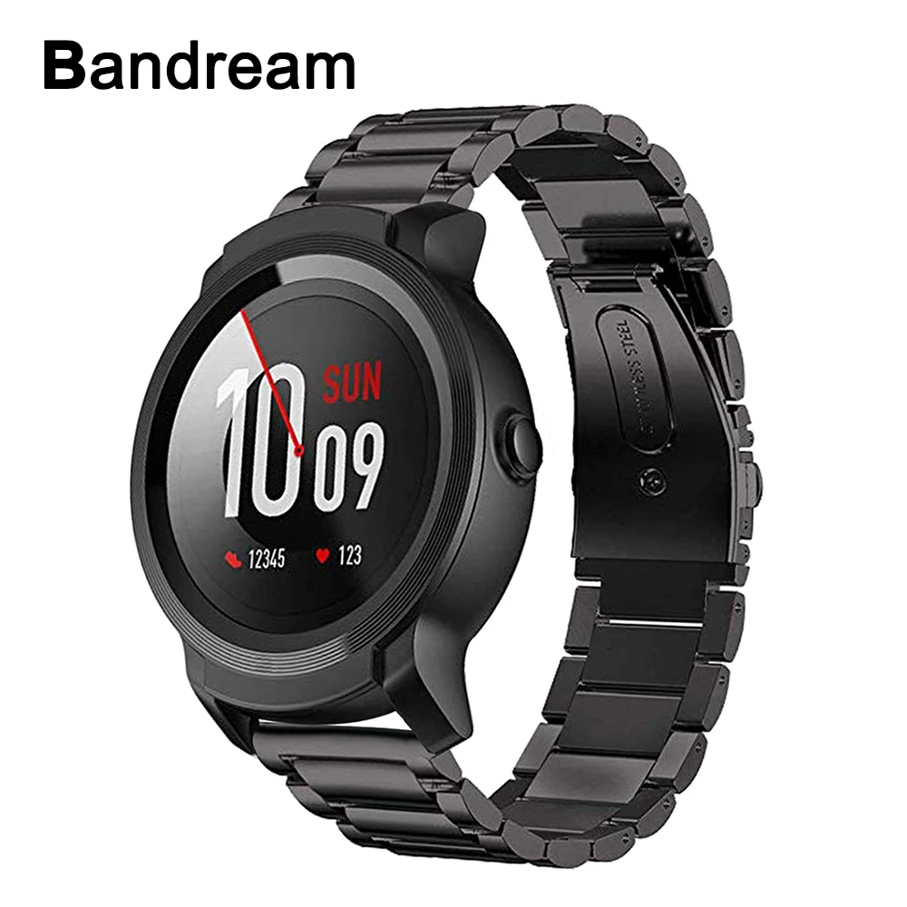 Bandream Нержавеющая сталь ремешок Quick Release для movboi Ticwatch Pro/E2/S2/1 46 мм ремешок на запястье металлический браслет