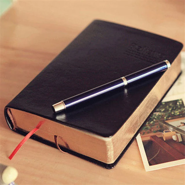 Vintage Gros Cahier Journal Bible Livre En Cuir Bloc Notes