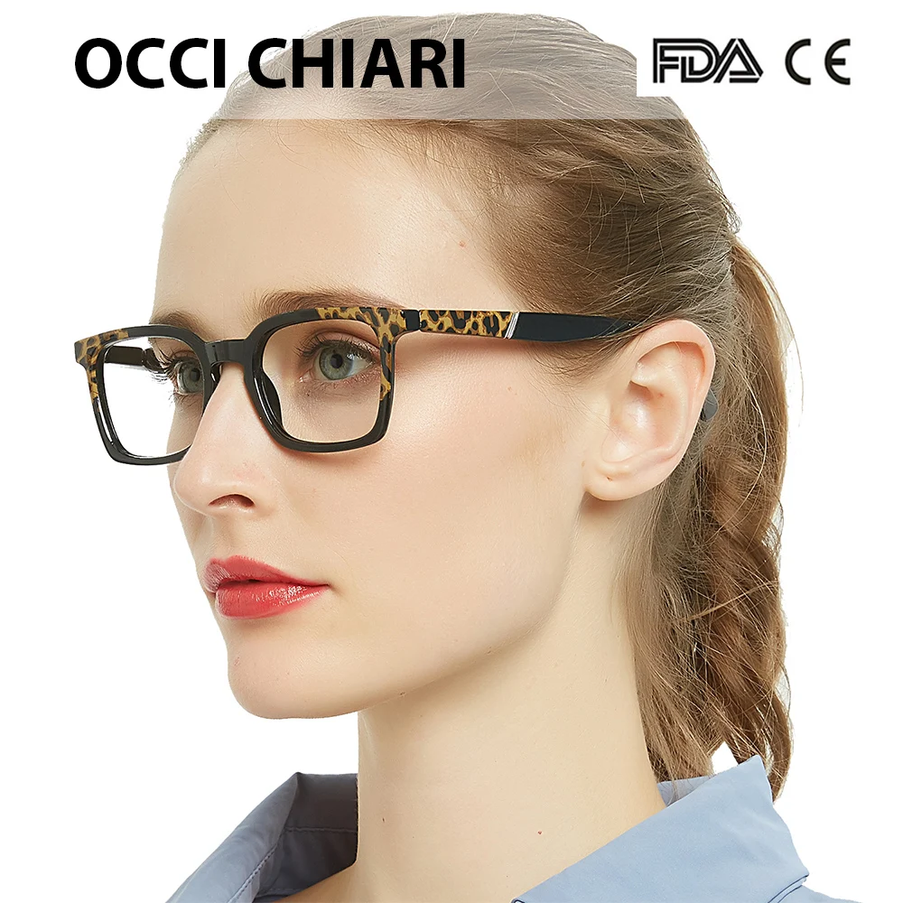 OCCI CHIAR Леопардовый анти синий светильник очки для чтения женские против