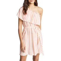 Для женщин полосатый принт Асимметричный спинки Повседневные Платья вечерние мини-платье летнее платье сарафан платья для женщин #15