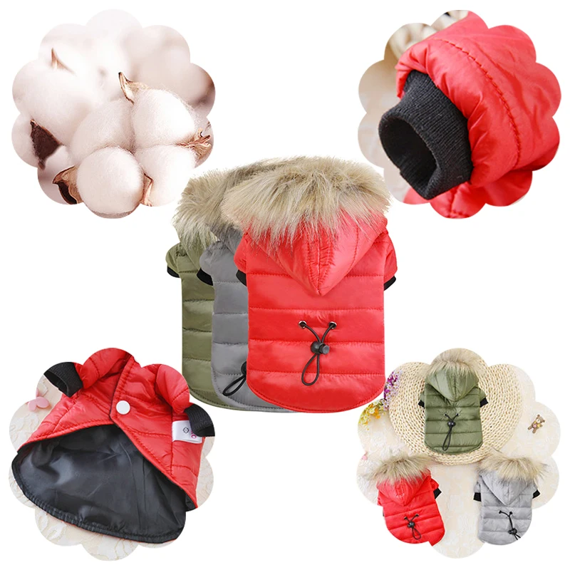 

Warm Dog Clothes For Pet Dog Winter Clothing Cotton Clothes for Dogs Thickening Pet Product Dogs Coat Jacket Puppy Chihuahua 30