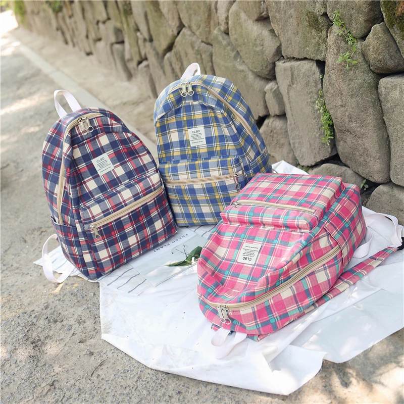 De moda a cuadros para Mujer, mochila de la escuela bolsas de lona de alta calidad Mochilas para chicas adolescentes de gran capacidad Mochilas Hombres Mujer De moda a cuadros para Mujer, mochila de la escuela bolsas de lona de alta calidad Mochilas para chicas adolescentes de gran capacidad Mochilas Hombres Mujer