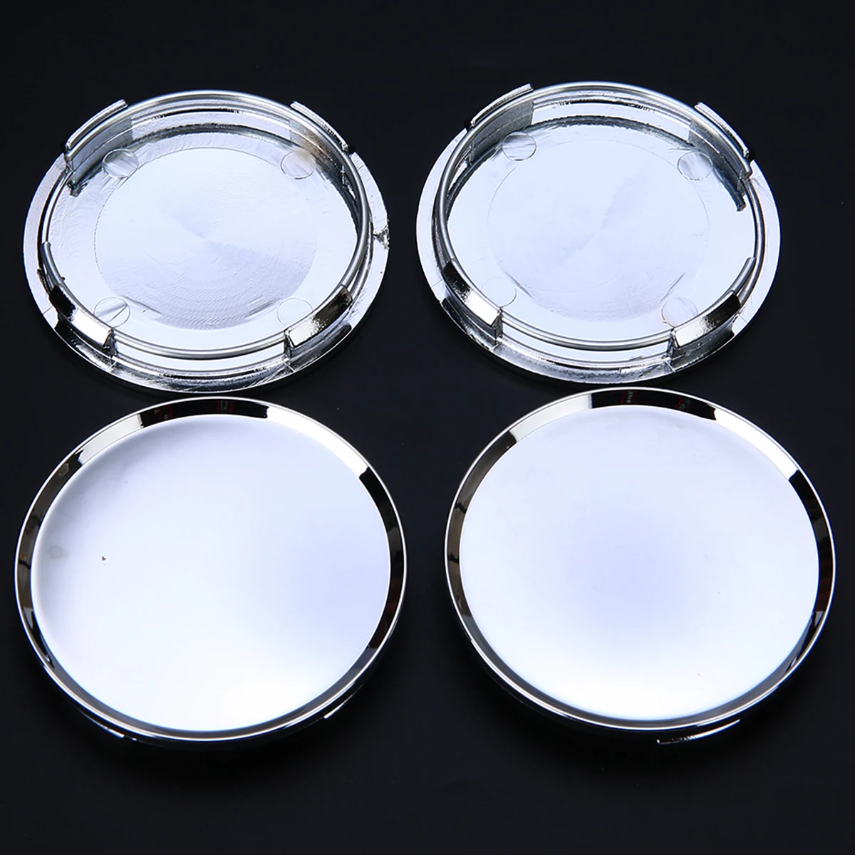 Mayitr 4pcs/set Silver Universal Wheel Center Hub 63mm Plastic Car Vehicle Wheel Center Cap Covers for Car Styling