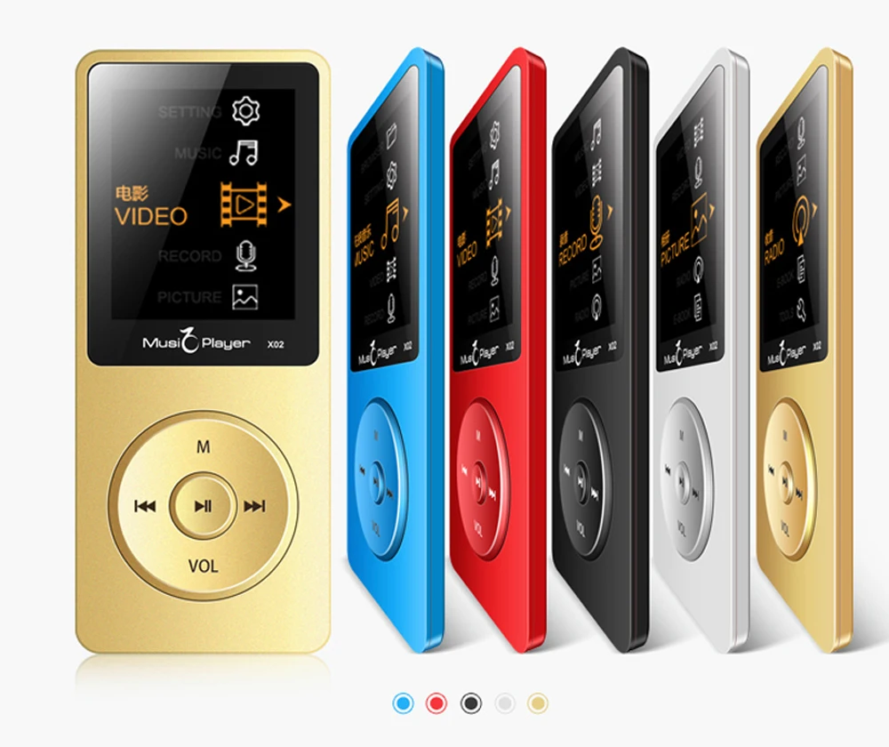 

2018 New Arrive Ultrathin Original IQQ X02 8GB MP3 Music Player Built-in Speaker with 1.8 Inch Screen Supports FM Radio, E-Book