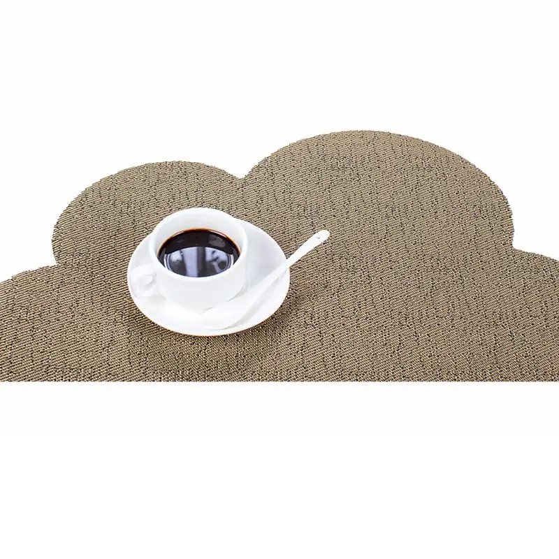 

48x27cm Pvc Cloud Shaped Placemat Dinnerware Table Mat Washable And Portable Mat Creative Table Placemat