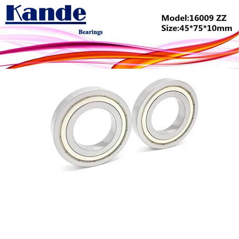 2 шт. 16009ZZ 16009ZZ 16009-2Z тонкие 16009 подшипник 45x75x10 мм