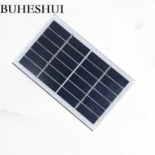 BUHESHUI 1 Вт 6 в модуль солнечной батареи Стекло ламинированные поликристаллические солнечная батарея своими руками зарядное устройство для 3,7 в батареи 115*70 мм
